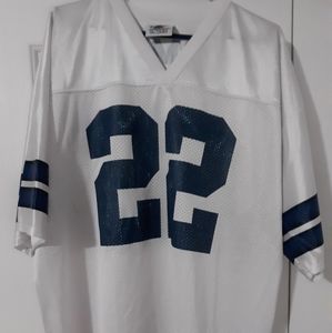 Logo Athletic Vintage Dallas Cowboys Emmitt Smith Jersey, Size XL, White / Blue